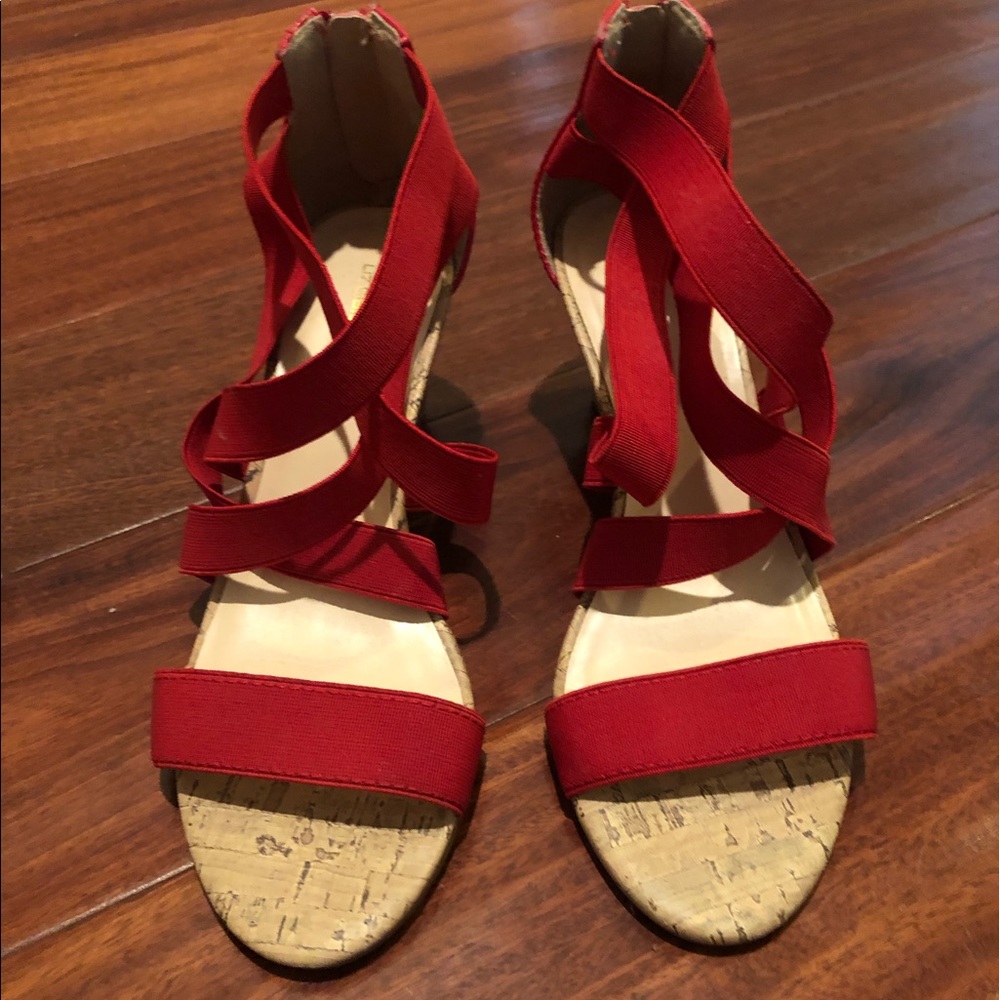 Liz Claiborne Red Strappy  Shoes